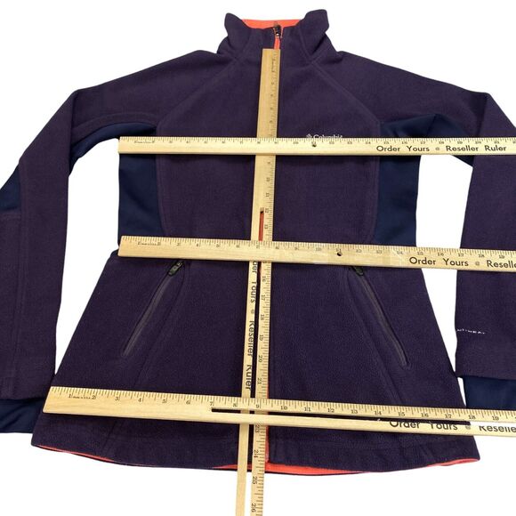 Columbia Jacket Womens Small Purple Fleece Thermal Lined Omni-Heat Full Zipper - Picture 3 of 12